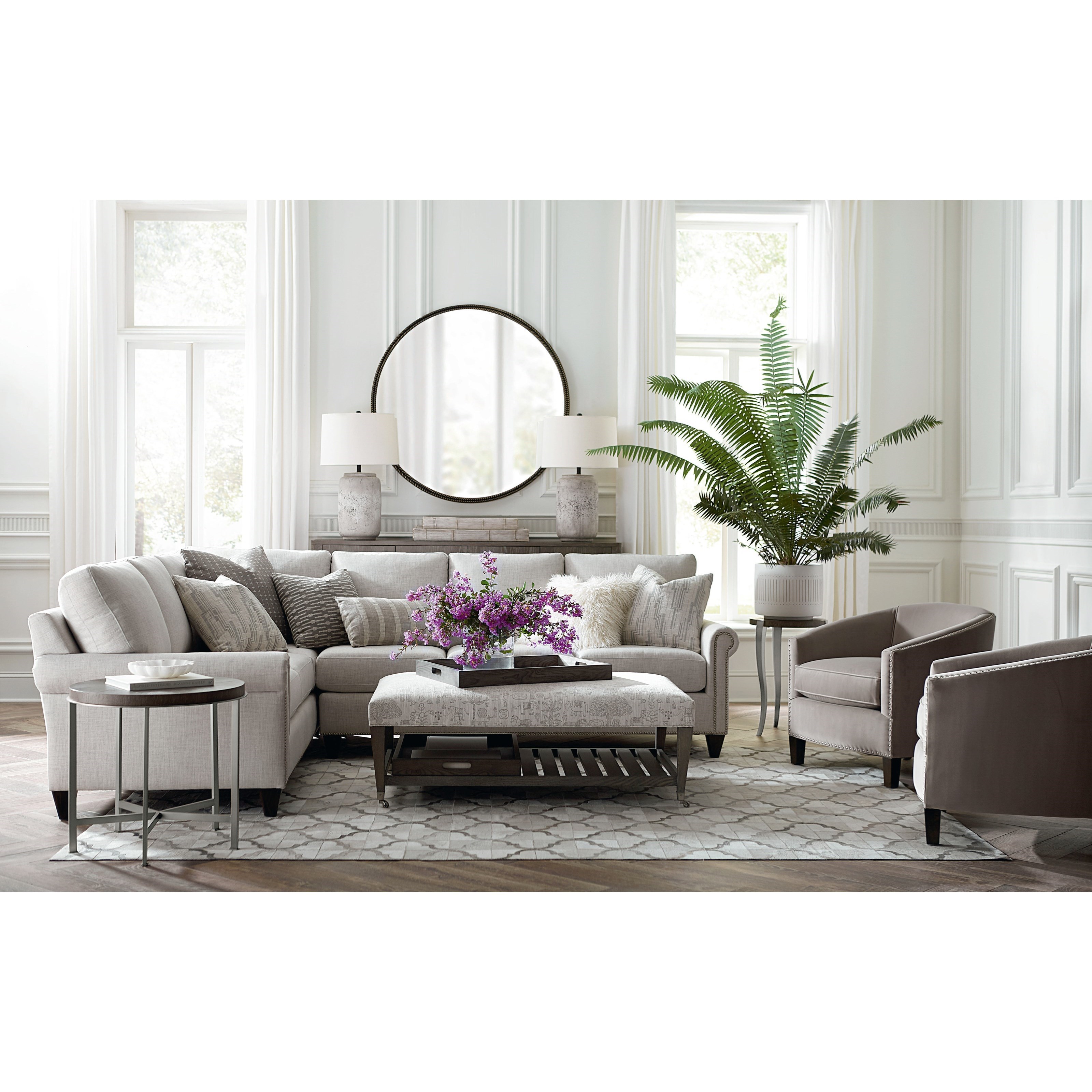 Bassett ottoman sales with trays